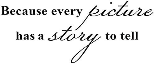 Amazon Com Home Find Because Every Picture Has A Story To Tell Inspiring Quotes Sayings Words Wall Decals Decor Inspirational Lettering Vinyl Wall Art For Kids Room Living Room Black 16 9 Inches X Amazon Com Home Find Because Every Picture Has A Story To Tell Inspiring Quotes Sayings Words Wall Decals Decor Inspirational Lettering Vinyl Wall Art For Kids Room Living Room Black 16 9 Inches X