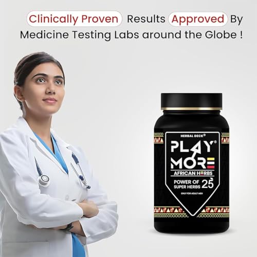 Image of Herbal Deck Play More Powder for Men | Pack Of 2 | African Herbal Formula | Stamina, Vitality & Immunity | Supports Reproductive Health Naturally