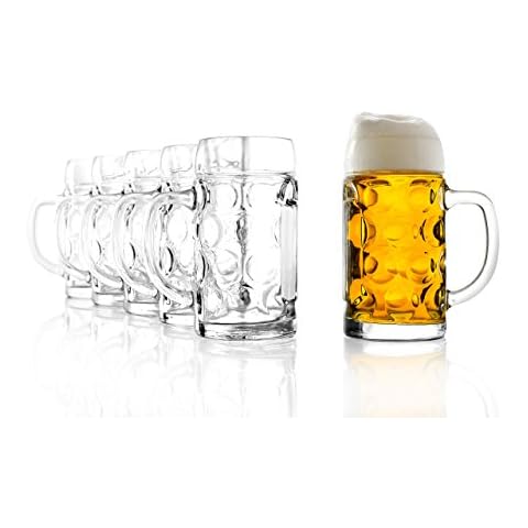 STÖLZLE OBERGLAS ISAR Maßkrug 0,5l Original Biermaßkrug Oktoberfest I Traditionelles Bierglas I spülmaschinenfest I hochwertige Qualität (6er Set) Cover
