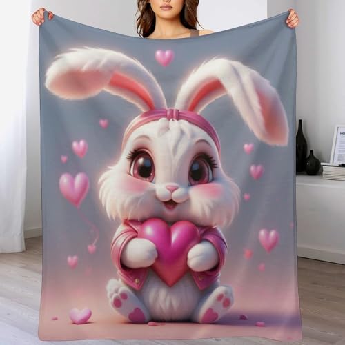 Couverture flanelle lapin ultra douce, linge de lit d'une finesse absolue - 2