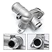 UOIENRT 06D121132C 06D121132 Aluminum Coolant Hose Flange Replacement for Audi A4 B7 2.0L/2.0T 2005 2006 2007 2008 2009, A4 Quattro 2005 2006 2007 2008 2009, 06D121133A