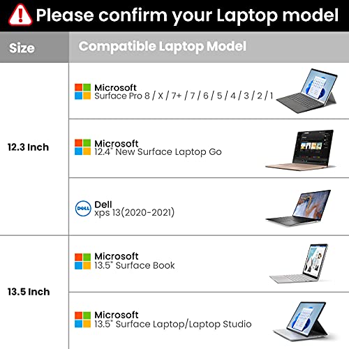 Tomtoc A22-C01G01 360 Protective Laptop Sleeve Fit 13.5-14.4 Inch New Surface Laptop Studio 2021/4/3/2/1 thumb #6