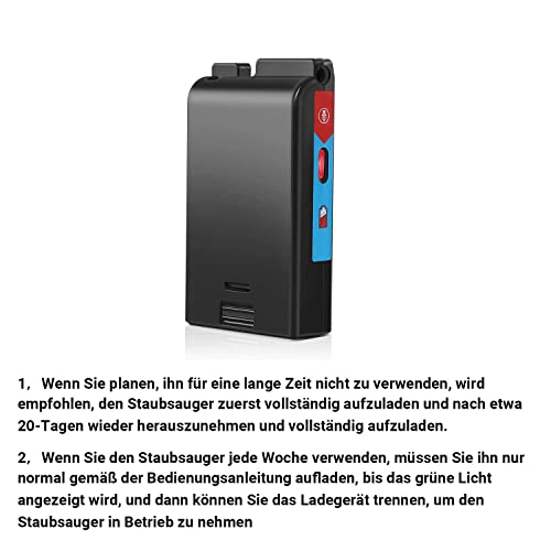 Canuoya Akku Staubsauger - Kabelloser Staubsauger 23 Kpa Starke Saugkraft mit Abnehmbarem Akku, 4 in 1 Kapazität für Zuhause Hartboden Teppich Auto Haustier – Bild 8
