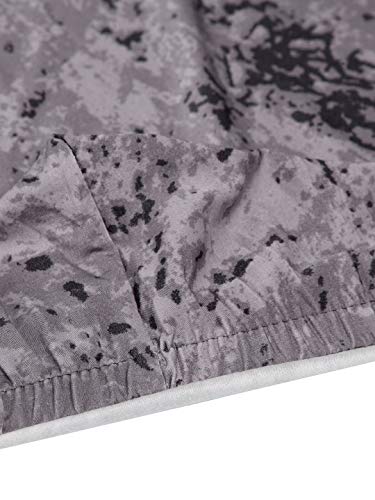 Image of Cortina Dining Chair Slipcovers | Protection Chair Covers | Marble Print, Removable, Washable | Universal Fit Soft Stretchy Polyester Spandex | Living Room, Kitchen, Party | Pack of 1, Marble Grey