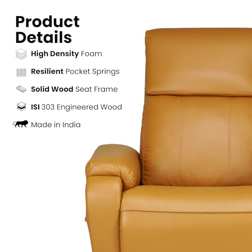 Image of Zeus Motorized Recliner | Premium Leatherette Upholstery | Single Seater Recliner Sofa for Office, Corporate & Hospitality | Ergonomic, Sleek & Space-Saving Design | 18 Months Warranty
