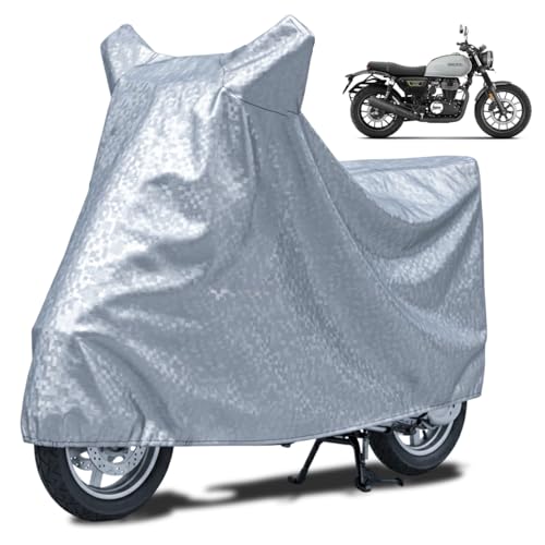 Image of FABTEC Waterproof Bike Body Cover Compatible with Honda Cb 350 Rs, A3 (Silver)