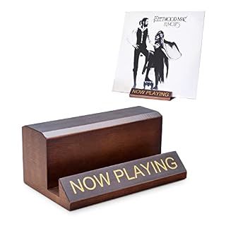 Now Playing Vinyl Record Stand – Wooden Vinyl Record Holder for Albums & Record Decor, Now Spinning Record Stand Vinyl Holder for Turntables & Accessories Gifts For Vinyl Record Lovers! - Les Beatles, Paul McCartney, John Lennon, RIngo Starr, George Harrison