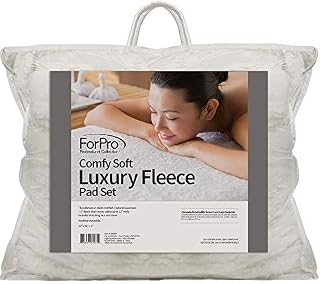 ForPro Comfy Soft Luxury Fleece Massage Pad Set, Natural, Extra Soft, Hypoallergenic,