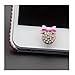GBSELL 3D Crystal Bling Bow Diamond Home Button Sticker For iPhone iPad (Pink)