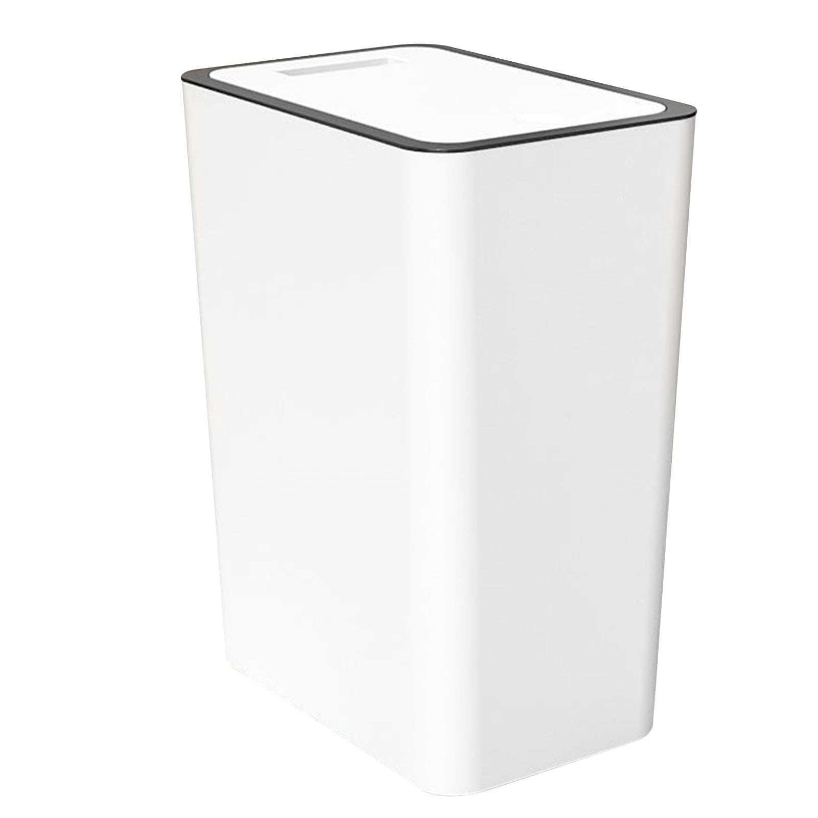 KIMISS Poubelle de Kitchen 15 Litri 15Lacity Pattumiera con Pulsante e Coperchio, e Pattumiera in Plastica per Bagno, Toilette,