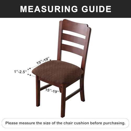 Image of Genina Waterproof Seat Covers for Dining Room Chair Cushion Covers Set of 4