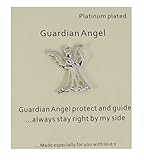 benerini Platinum Plated Guardian Angel Brooch Pin With Gem Embellishment -04