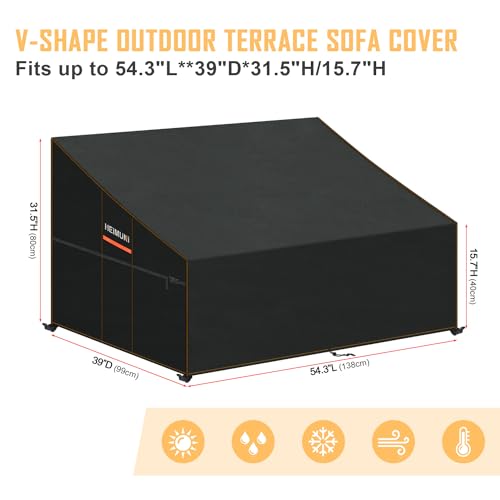 HEIMUNI Palettenbank Abdeckung Wasserdicht, Paletten-Sofabezug, Palettenbank Schutzhülle Winterfest, Anti-UV Abdeckung für Palettenkissen, Abdeckhauben für Palettensofa Palettencouch 138x99x80/40cm