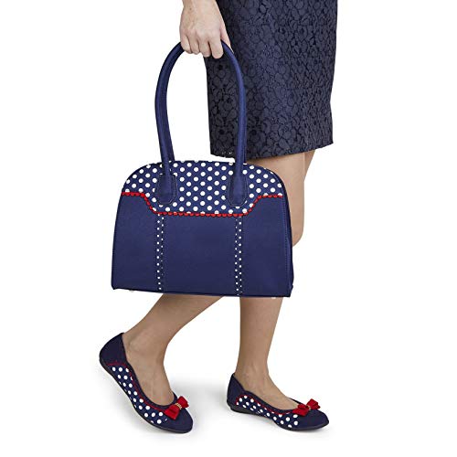 Ballerines Lizzie Ruby Shoo bleu marine pour marcher sans douleur au bureau