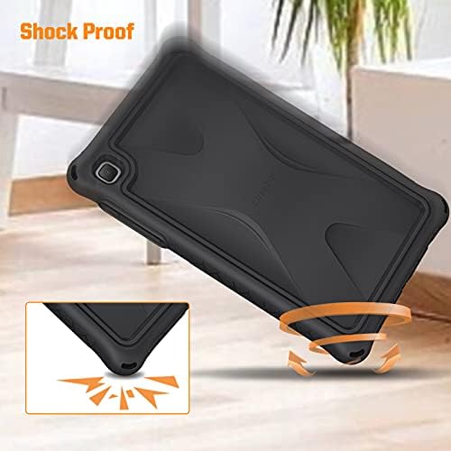 FINTIE Silicone Case for Samsung Galaxy Tab A7 Lite 8.7 inch 2021 Model (SM-T220/T225/T227), Heavy Duty Shockproof Drop Protection Kids Friendly Protective Cover, Black