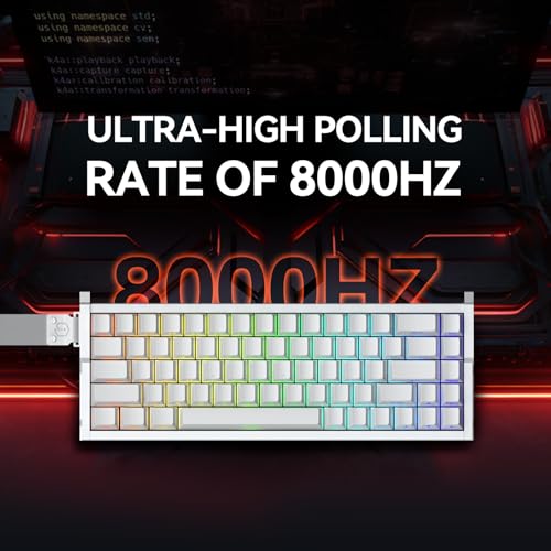 Image of IROK MG68 Rapid Trigger Full Aluminum Alloy Body Magnetic Switch Keyboard, 65% TKL Hot Swapped High Refresh Rate RGB Programmable, Low Latency Wired Gaming Keyboard for Win /Mac Gamer(White)
