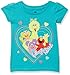 Sesame St Toddler Girls' Short Sleeve T-Shirt Shirt, Aqua Turquoise, 3T