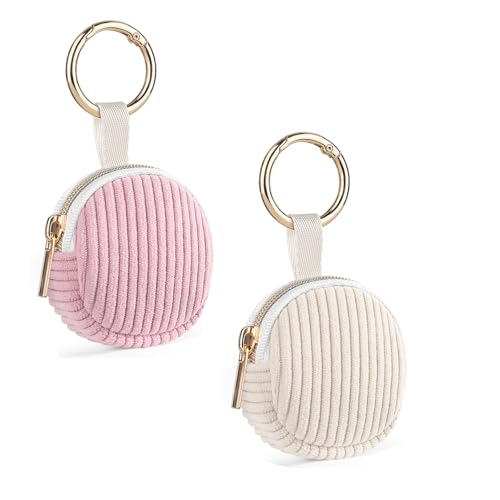 2 mini mala para jóias caixa de jóias viagem pequena para mulheres meninas caixas presente pequenas Natal aniversário mala de aniversário organizador brincos anéis correntes 5,6 * 5,9 * 2,1 cm, Bege e