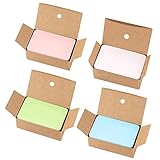 Múltiples colores: nuestras tarjetas de papel en blanco tienen 4 hermosos colores que incluyen rosa, verde, azul y blanco, y los colores son lo suficientemente brillantes para su uso diario.