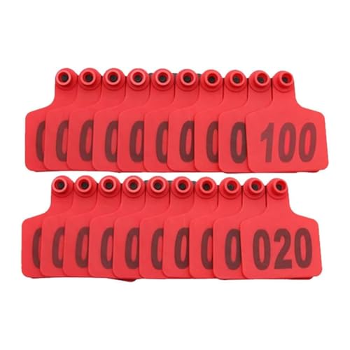 Etiquetas para orejas de plástico de 10x7.5 cm numeradas 301 a 400