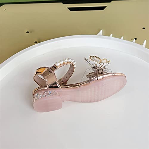 Girls Sandals Grils Dress Shoes Wedding Party Open Toe Butterfly Sandals For Toddler To Big Kids Girls Black3
