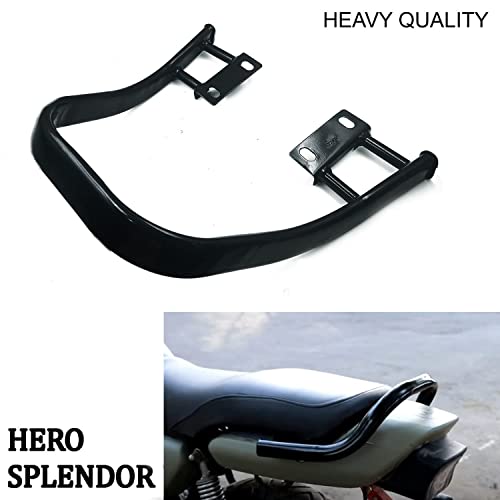 Image of Bike Back Rest Seat Handle Strong Metal Black for Hero Splendor Models