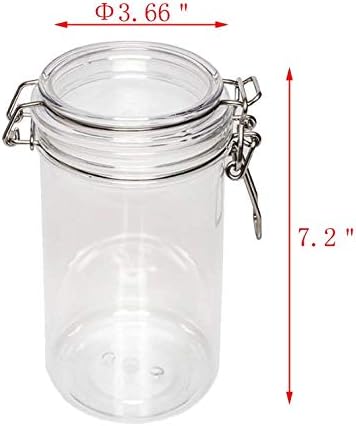FixtureDisplays® Wire Clasp PET Jar 1000 ml Spice Jar Seal Paint Oil Storage Jar Container Lock 18615-1000ML image 5