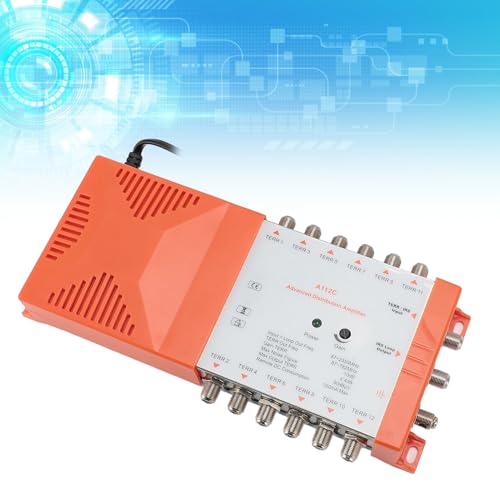Amplificateur d'Antenne TV A112C 4G LTE Faible Bruit 1 Entrée 12 Sorties 220-240V