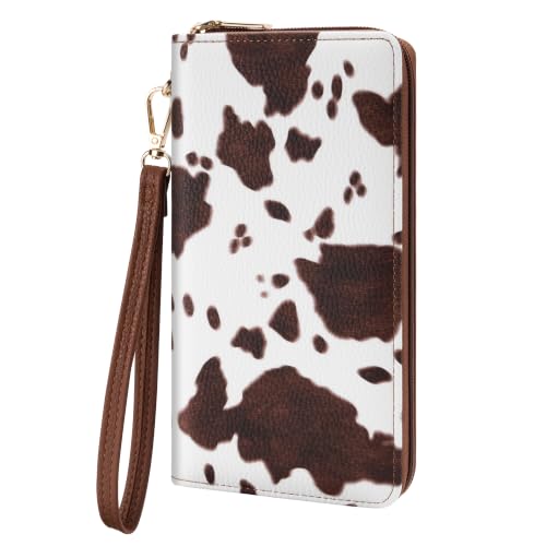 Image of Chelmon Women's Vegan Leather Clutch Wallet with Zip, Hand Strap, Large Capacity