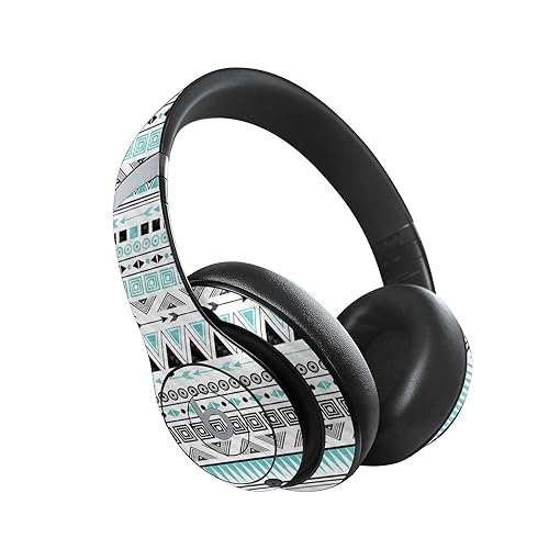 Image of MightySkins Carbon Fiber Skin Compatible with Beats Studio Pro - Turquoise Tribal | Protective, Durable Textured Carbon Fiber Finish | Easy to Apply