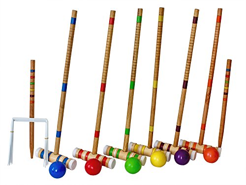 Driveway Games Portable Croquet Set.wood Mallets, Balls, & Bag. Outdoor Backyard Lawn Croquette Game For Kids & Adults #TOP3