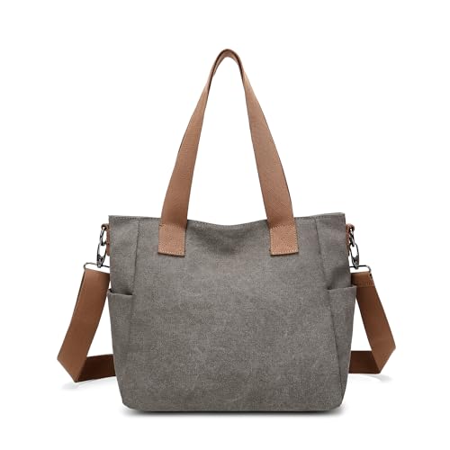 Bolsa Tote Vintage de Lona para Mujer Casual miniatura 3