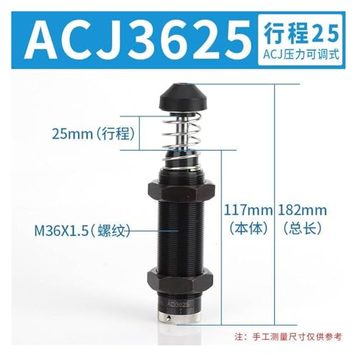 Tampon hydraulique ACJ3350 réglable vérin pneumatique
