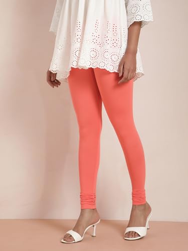 Image of TWIN BIRDS Tailored Cut and Classic Fit Super Stretchable Elastane Fabric Churidar Leggings for Women