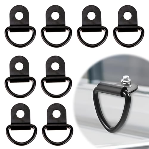 witeup 8 Stück Zurrösen für Anhänger D Ringe Haken, Schwarz Aufbauring Zurröse, Verzurrösen Zurrbügel Bis zu 100KG für Anhänger, Lastwagen witeup 8 Stück Zurrösen für Anhänger D Ringe Haken, Schwarz Aufbauring Zurröse, Verzurrösen Zurrbügel Bis zu 100KG für Anhänger, Lastwagen