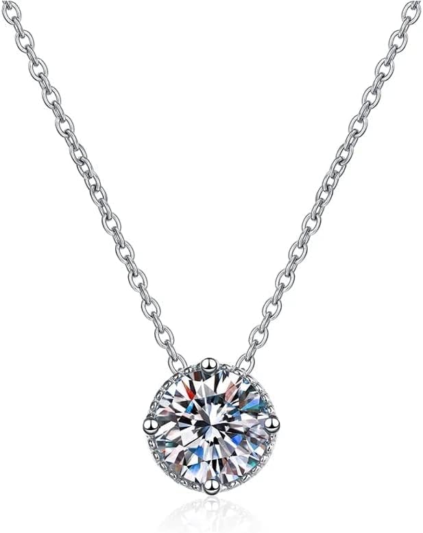 Collier Moissanite 1CT anti-ternissement pour en finir avec les bijoux qui noircissent