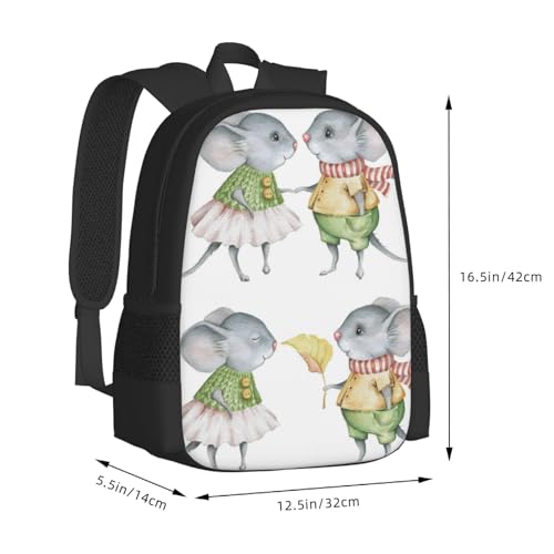 Mochila plegable ligera 20L de acuarela con diseño de ratones miniatura 3