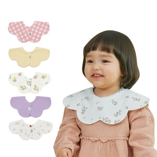 [Konny] Rj[xr[X^C Zbg Baby Bib 360°[O 悾ꂩ zE Vv ̎q j̎q xr[R[f oYj  v[g 5-12(Lavender, Red Flower, Mimosa, B