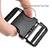 HAO PRO Quick Side Release Buckles Clips Snaps Dual Adjustable No Sewing Heavy Duty Plastic 1.5' Wide 2 Pack Replacement for Nylon Strap Boat Cover Backpack Fanny Pack Nylon Webbing Belt Dog Collars