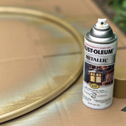 Image of Rust-Oleum 286524 Stops Rust Metallic Spray Paint, 11 oz, Warm Gold