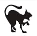Produktbild Wandaufkleber Unheimlich Scary Black Cat Halloween Vinyl Wandtattoo Zischen Katze Wandkunst Poster Dekoration Zubehör 59X59 Cm