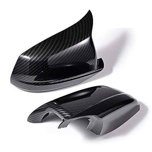 Astra Depot 2X Door Wing Rearview Side Mirror Cover Cap Compatible with 2011-2013 BMW F10 5-Series Sedan Pre-LCI (Carbon Fiber)