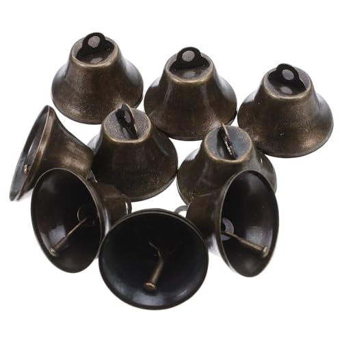 Toyvian Campanas de Latón Vintage 30 Piezas 32Mm Campanas de Metal Colgantes Rústicas para Manualidades Timbre de Puerta Retro Adornos para Carillones de Viento y Decoración del Hogar