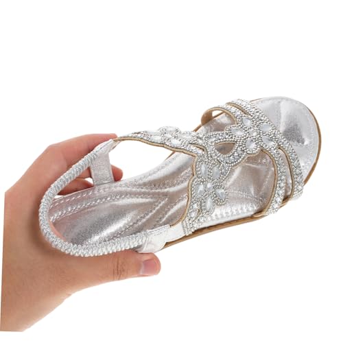 Sandales argentées paillettes taille 40 Uonlytech avec semelle légère en PU chic - 5