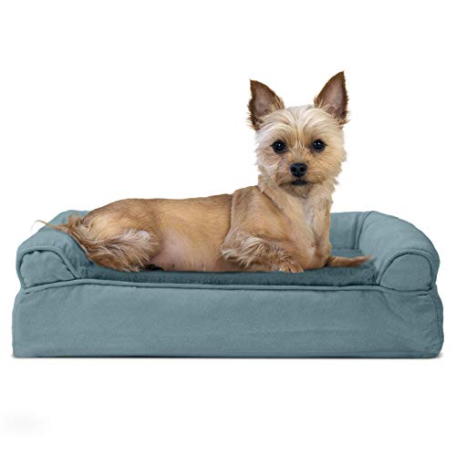 Furhaven Pet Dog Bed - Cooling Gel Memory Foam Ultra Plush Faux Fur