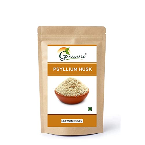 GRENERA Psyllium Husk Whole Flake Isabgol(Bhusi) Fiber Supplement Perfect For Keto Bread And Gluten Free Baking 250Gram