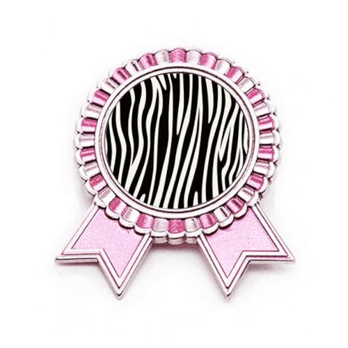 Broche motif veines noires et blanches rose M : rompez la monotonie