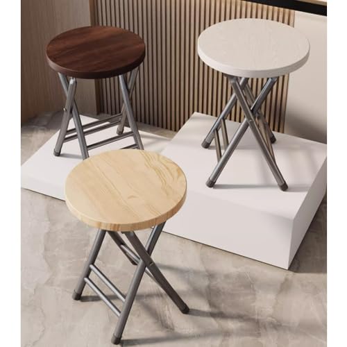Tabouret de bar rond pliable pour petits espaces et studios roses
