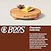 John Boos B Series Round Wooden Maple Cutting Board 12”x12” – 1.5” Thick, 12-lb Non-Reversible Butcher Block with Wood Bun Feet & Edge-Grain