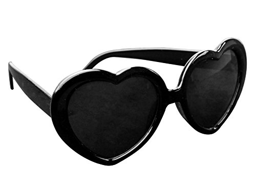 Super Cute Heart Shaped Sunglasses Lovely Fashion Eyewear,Black